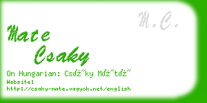 mate csaky business card